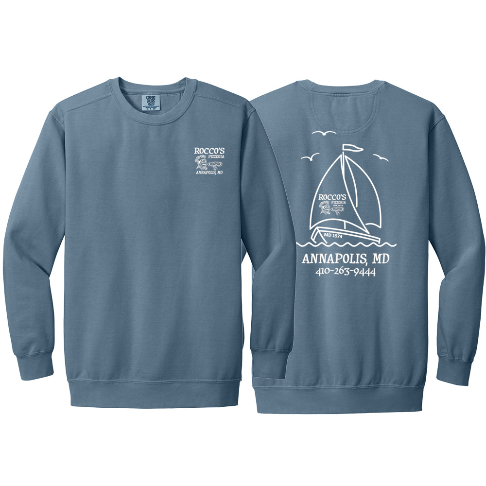 Rocco's Comfort Colors Crewneck Sweatshirt (Blue)