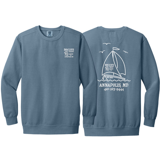 Rocco's Comfort Colors Crewneck Sweatshirt (Blue)