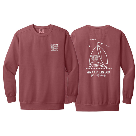 Rocco's Comfort Colors Crewneck Sweatshirt (Crimson)