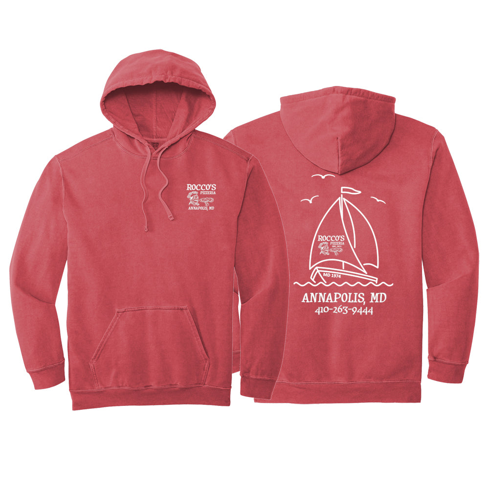 Rocco's Comfort Colors Hooded Sweatshirt (Crimson)