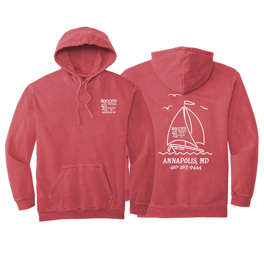 Rocco's Comfort Colors Hooded Sweatshirt (Crimson)